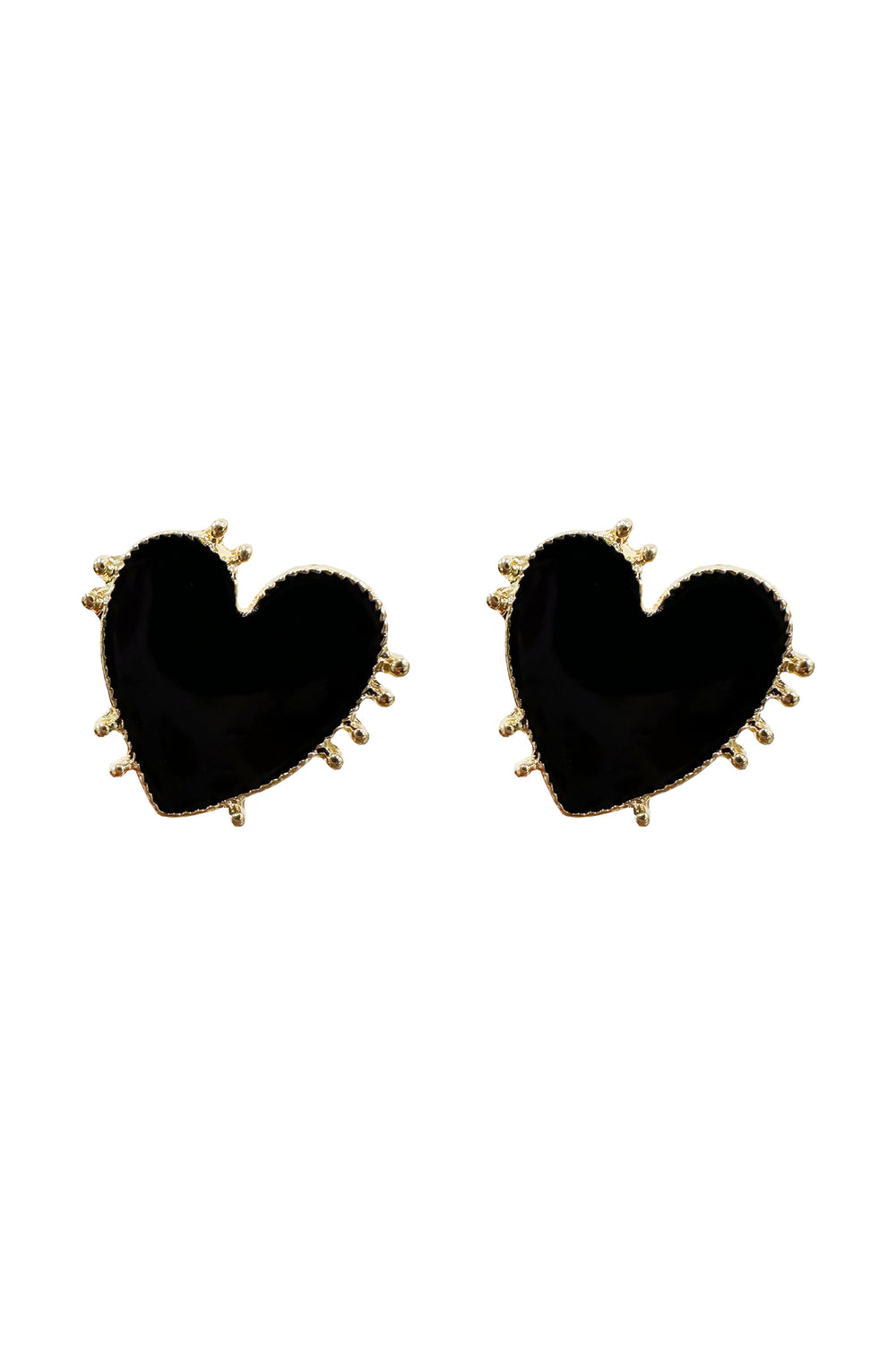 Gabbie Black Heart Earrings