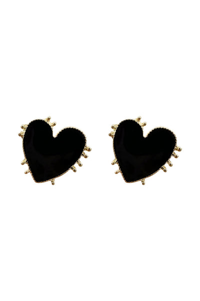 Gabbie Black Heart Earrings Alamour The Label Gabbie Black Heart Earrings | Afterpay | Laybuy | Klarna | Zippay