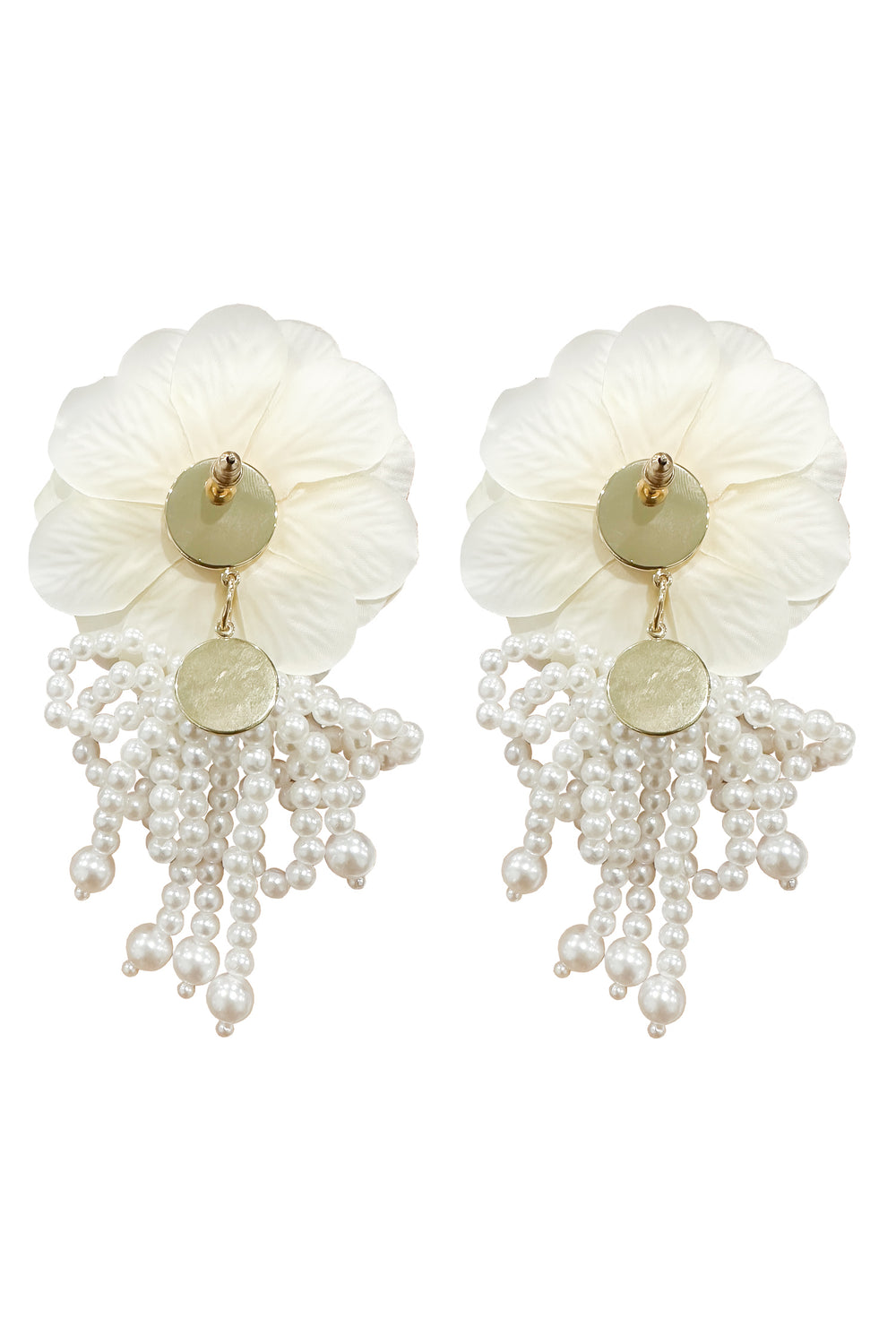 Elettra White Pearl Earrings