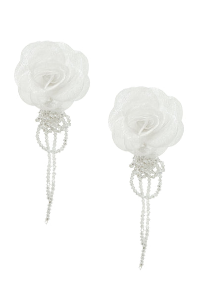 Ciana White Flower Earrings Alamour The Label Ciana White Flower Earrings | Afterpay | Laybuy | Klarna | Zippay