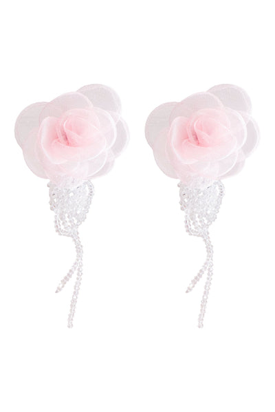 Ciana Pink Flower Earrings Alamour The Label Ciana Pink Flower Earrings | Afterpay | Laybuy | Klarna | Zippay
