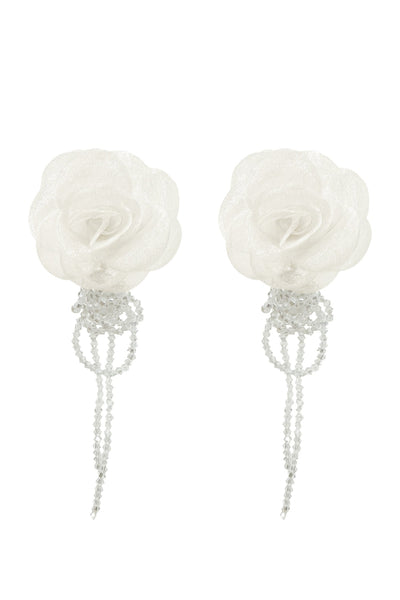 Ciana Cream Flower Earrings Alamour The Label Ciana White Flower Earrings | Afterpay | Laybuy | Klarna | Zippay