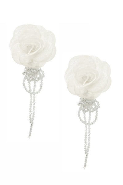 Ciana Cream Flower Earrings Alamour The Label Ciana White Flower Earrings | Afterpay | Laybuy | Klarna | Zippay