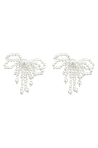 Sidney Pearl Bow Earrings Alamour The Label Sidney Pearl Bow Earrings | Afterpay | Klarna | Zip Pay