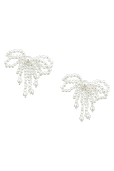 Sidney Pearl Bow Earrings Alamour The Label Sidney Pearl Bow Earrings | Afterpay | Klarna | Zip Pay