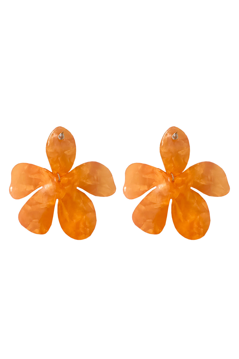 Kimberly Orange Statement Earrings