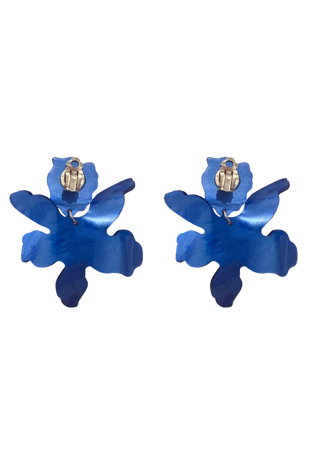 Luna Royal Blue Flower Earrings