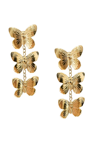 Hannah Gold Butterfly Earrings Alamour The Label Hannah Gold Butterfly Earrings | Afterpay | Klarna | Zip Pay