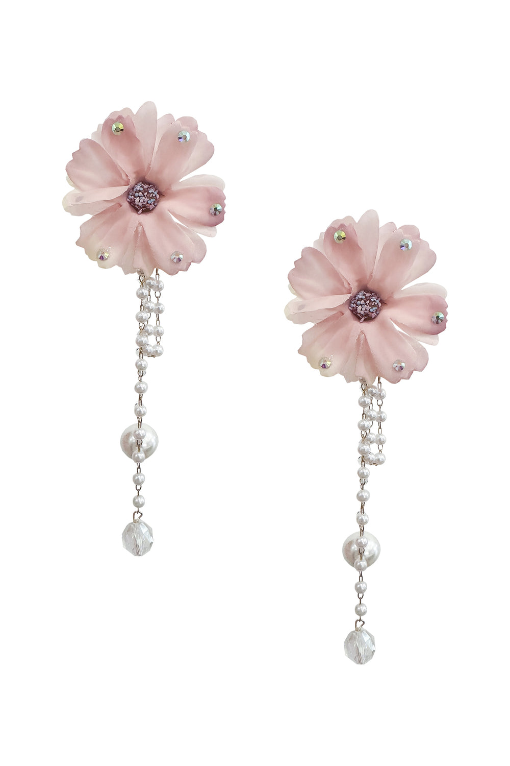 Isabella Pink Flower Earrings