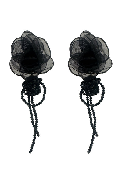 Ciana Black Flower Earrings Alamour The Label Ciana Black Flower Earrings | Afterpay | Laybuy | Klarna | Zippay