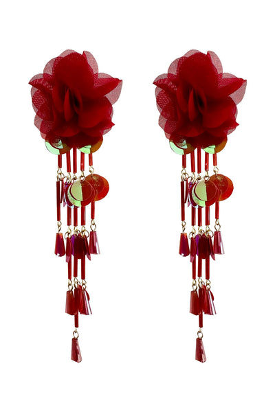 Anita Red Earrings Alamour The Label Anita Red Flower Earrings | Afterpay | Klarna | Zip Pay