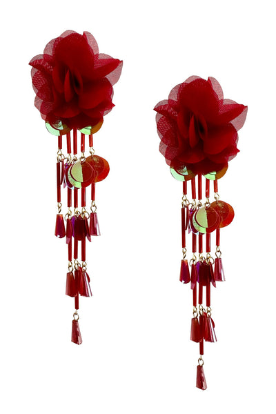 Anita Red Earrings Alamour The Label Anita Red Flower Earrings | Afterpay | Klarna | Zip Pay