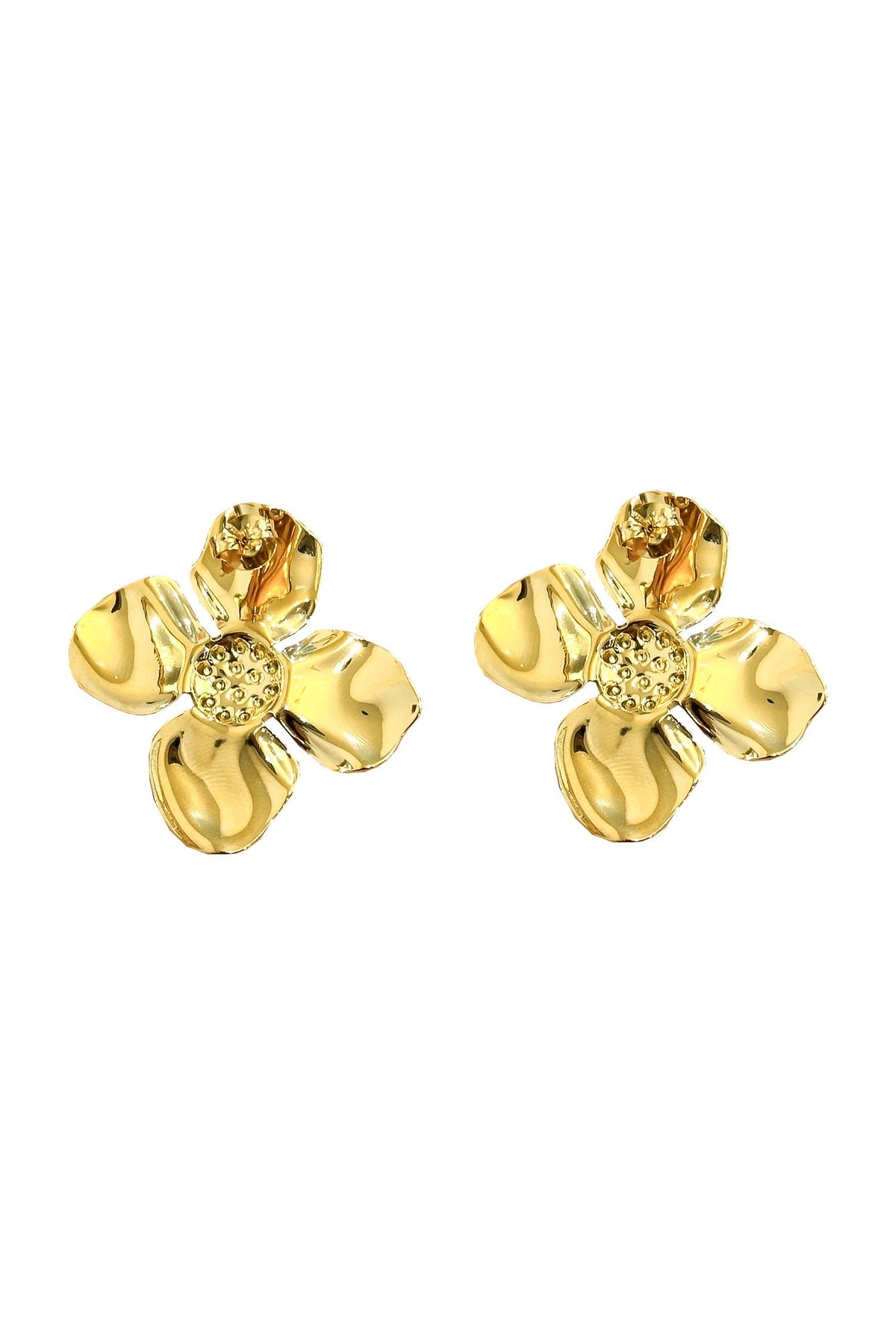 Mikaela Gold Flower Earrings – Alamour The Label