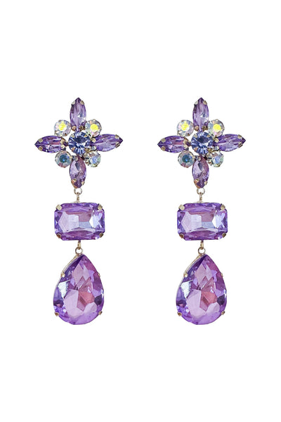 Jeannette Purple Gem Earrings Alamour The Label Jeannette Purple Gem Earrings | Afterpay | Laybuy | Klarna