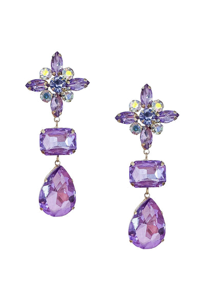 Jeannette Purple Gem Earrings Alamour The Label Jeannette Purple Gem Earrings | Afterpay | Laybuy | Klarna