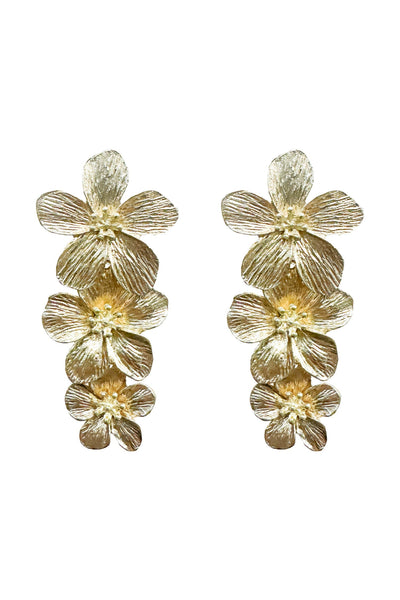 Carola Gold Multi Flower Earrings Alamour The Label Carola Gold Multi Flower Earrings | Afterpay | Klarna | Zip Pay