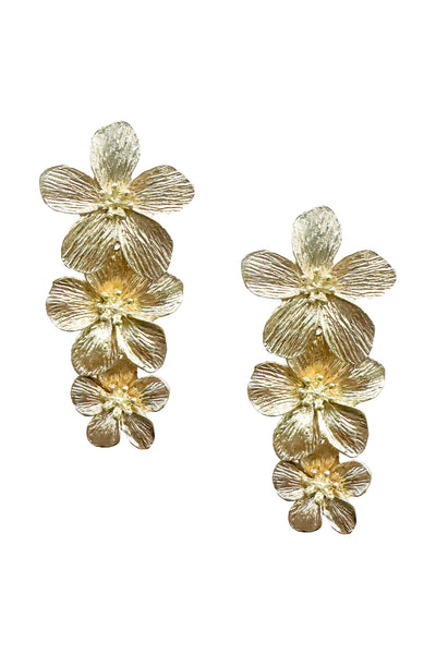 Carola Gold Multi Flower Earrings Alamour The Label Carola Gold Multi Flower Earrings | Afterpay | Klarna | Zip Pay