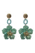 Petra Teal Flower Drop Earrings Alamour The Label Petra Teal Flower Drop Earrings | Afterpay | Klarna | Zip Pay