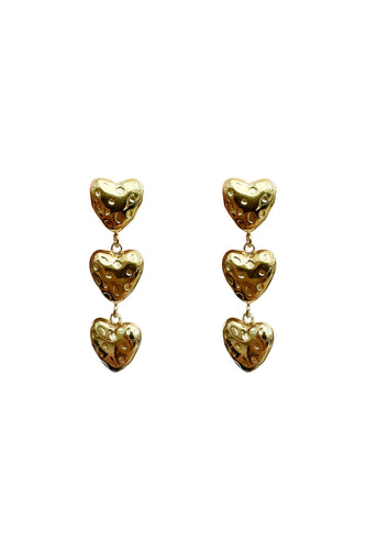 Blerta Multi Heart Earrings Alamour The Label Blerta Gold Multi Heart Earrings | Afterpay | Klarna | Zip Pay