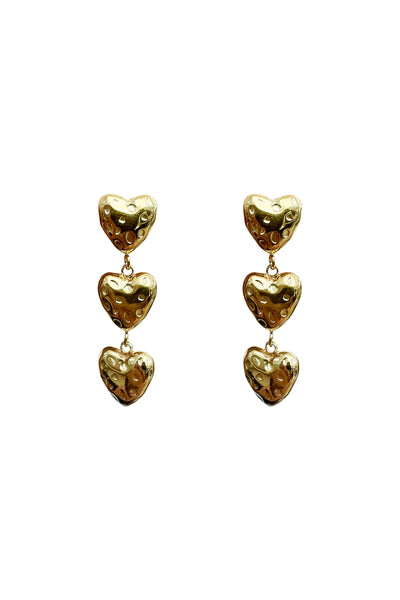 Blerta Multi Heart Earrings Alamour The Label Blerta Gold Multi Heart Earrings | Afterpay | Klarna | Zip Pay