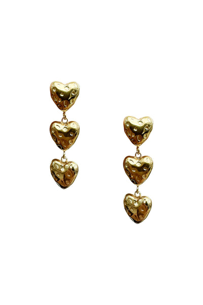 Blerta Multi Heart Earrings Alamour The Label Blerta Gold Multi Heart Earrings | Afterpay | Klarna | Zip Pay