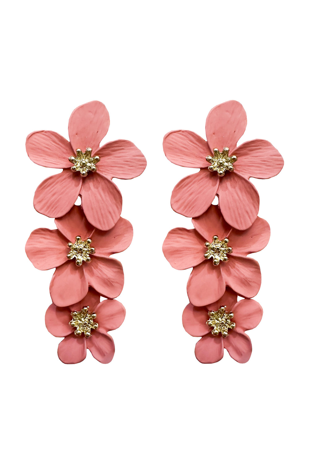Carola Pink Flower Earrings