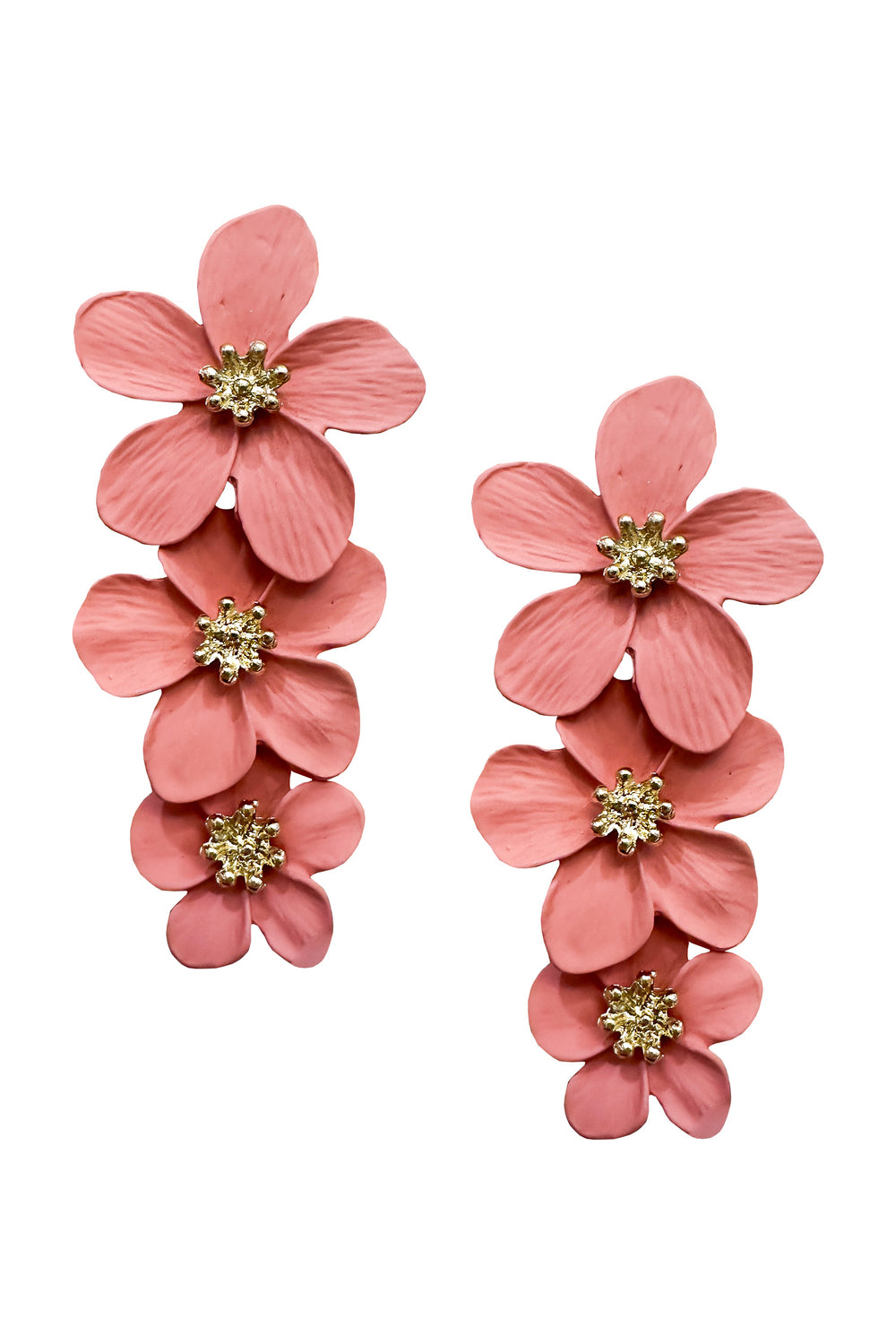 Carola Pink Flower Earrings