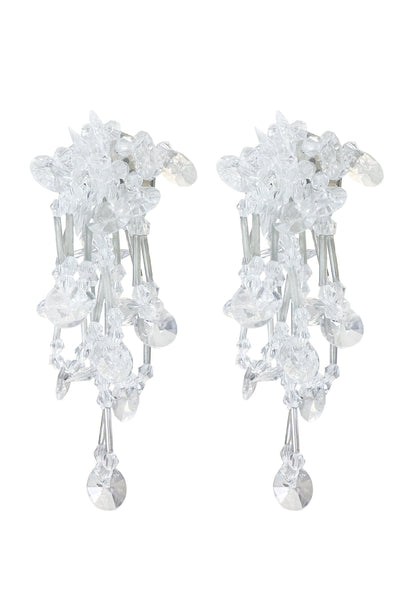 Helene White Flower Drop Earrings Alamour The Label Helene White Flower Drop Earrings | Afterpay | Klarna | Zip Pay