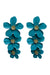 Carola Teal Flower Earrings Alamour The Label Carola Teal Flower Earrings | Afterpay | Klarna | Zip Pay