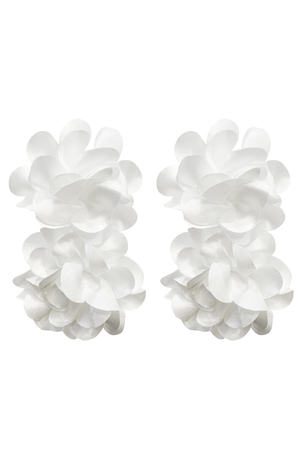 Meghan White Flower Drop Earrings