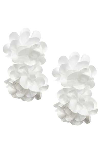 Meghan White Flower Drop Earrings Alamour The Label Meghan White Flower Drop Earrings | Afterpay | Klarna | Zip Pay