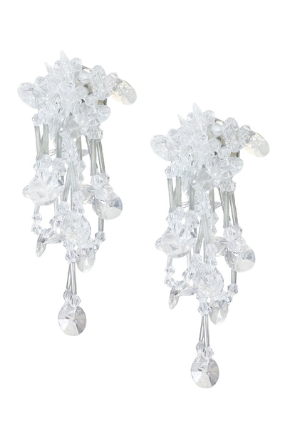Helene White Flower Drop Earrings Alamour The Label Helene White Flower Drop Earrings | Afterpay | Klarna | Zip Pay