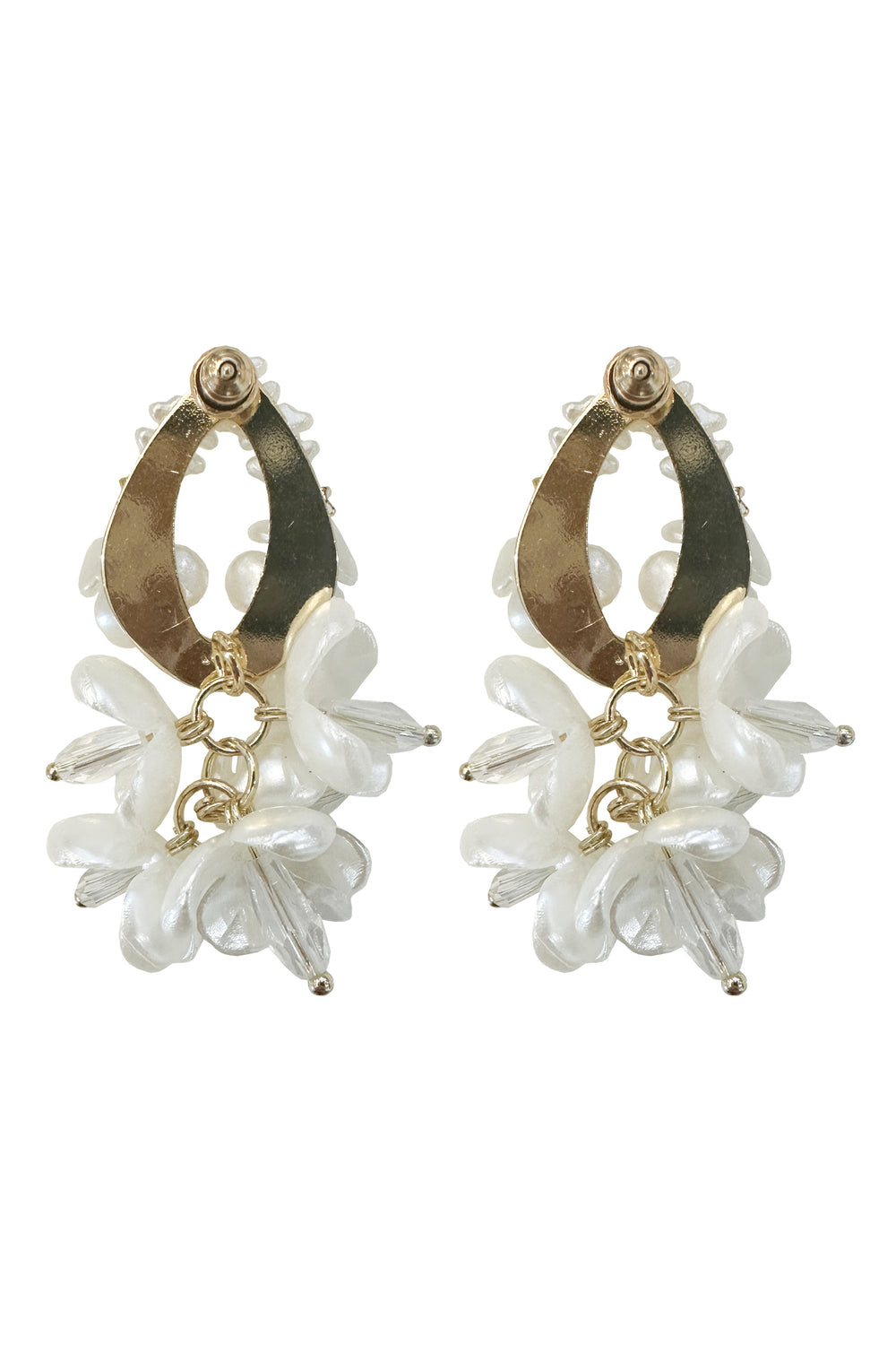 Madison White Flower Earrings