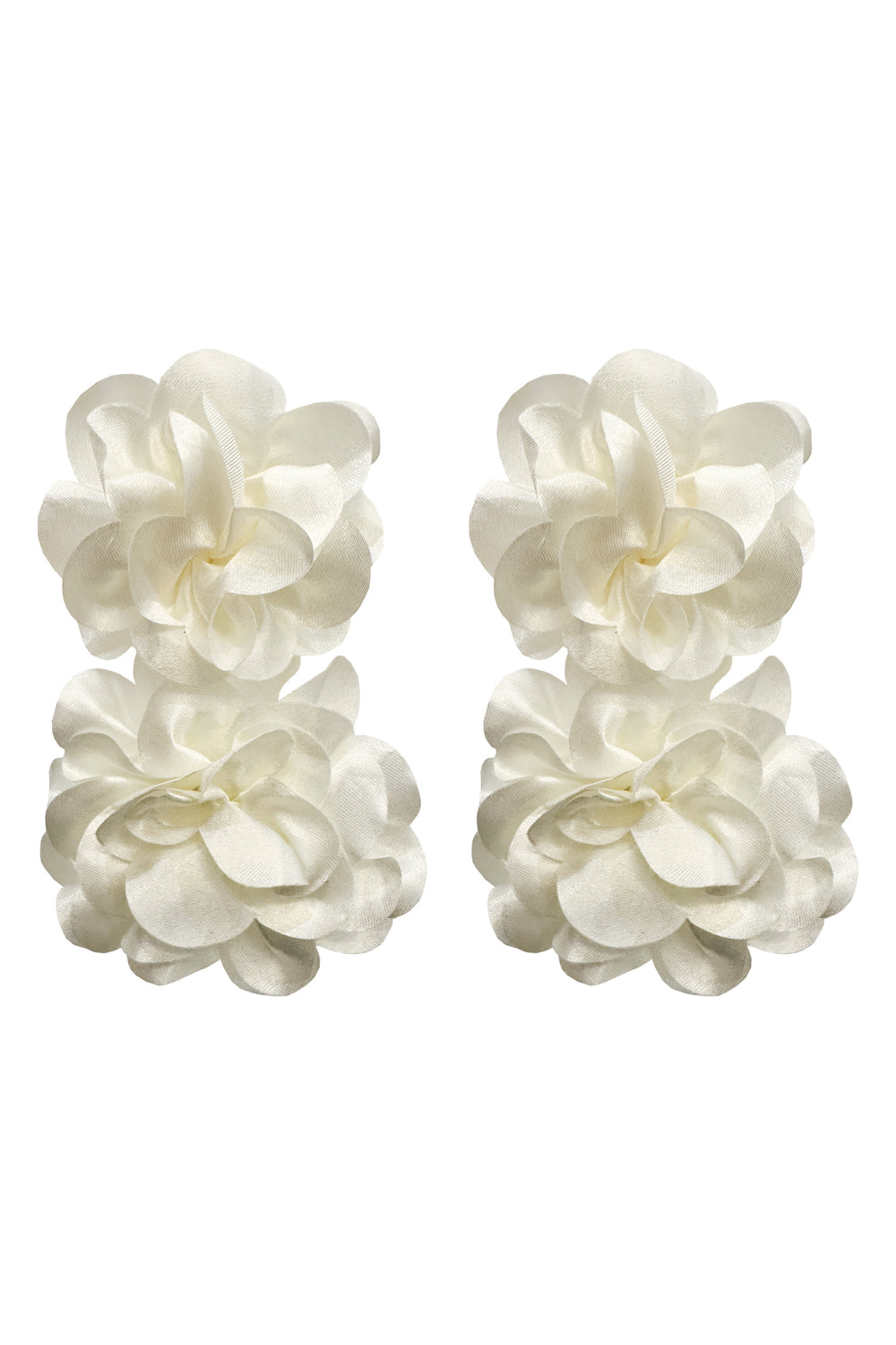 Meghan Cream Flower Drop Earrings