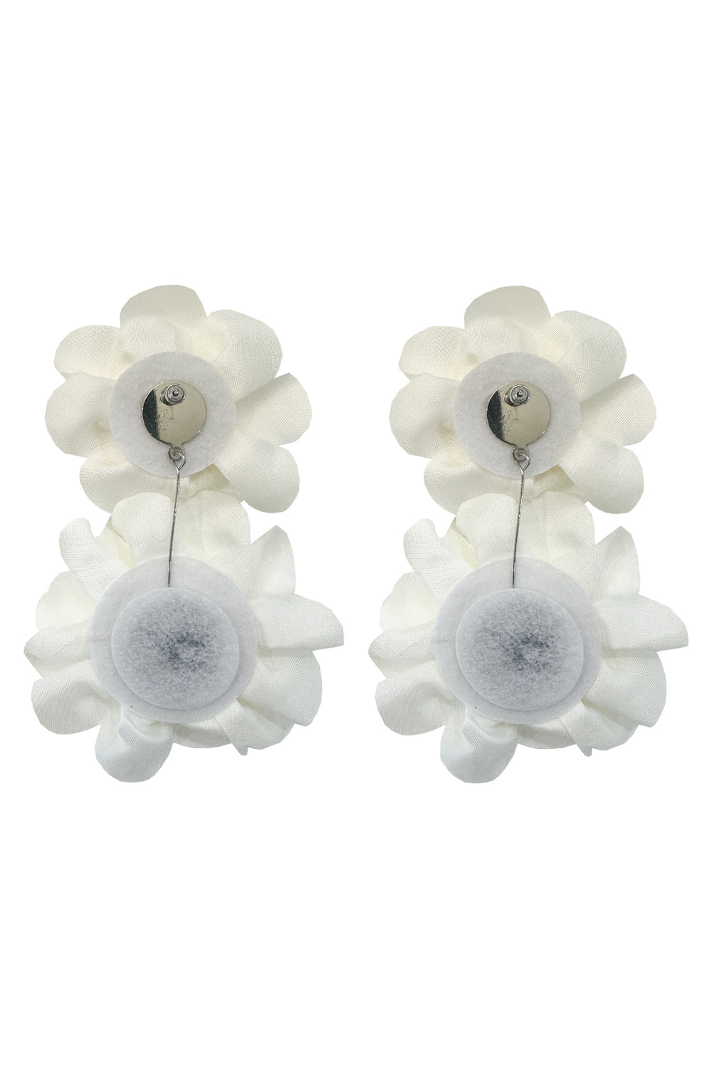 Meghan Cream Flower Drop Earrings