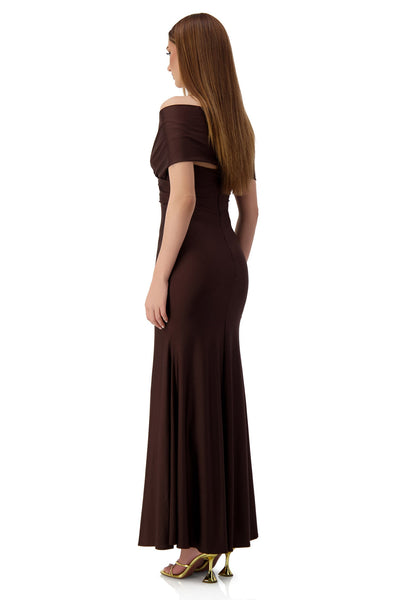 Florence - Chocolate Alamour Made-To-Order Florence Chocolate Gown | Afterpay | Klarna | Zip Pay