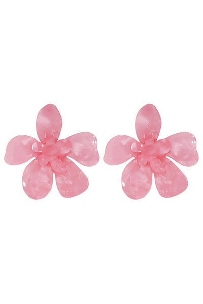 Kimberly Pink Statement Earrings Alamour The Label Kimberly Pink Acrylic Flower Earrings | Afterpay | Laybuy | Klarna