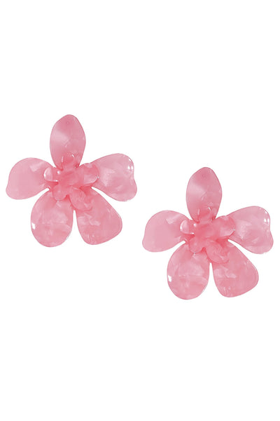Kimberly Pink Statement Earrings Alamour The Label Kimberly Pink Acrylic Flower Earrings | Afterpay | Laybuy | Klarna