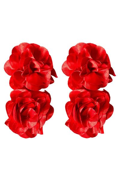 Meghan Red Flower Drop Earrings Alamour The Label Meghan Red Flower Drop Earrings | Afterpay | Klarna | Zip Pay