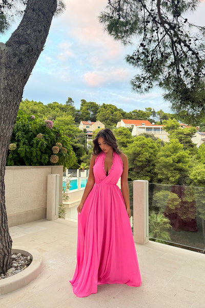 Francesca Dress Alamour The Label Francesca Pink Pleated Maxi Dress | Afterpay | Laybuy | Klarna