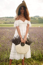 Violetta White Lace Midi Dress Alamour the Label