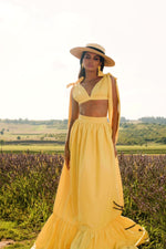 Maeve Yellow Poplin Two Piece Set Alamour the Label