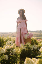 Lupita Pink Poplin Cut-Out Maxi Dress Alamour the Label