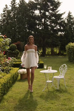 Celine Mini Dress - Iridescent Off-Shoulder Babydoll Dress Alamour the Label