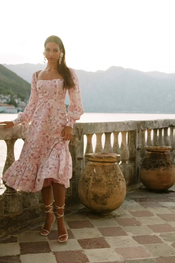 Sanela Multicoloured Long Sleeve Dress Alamour the Label