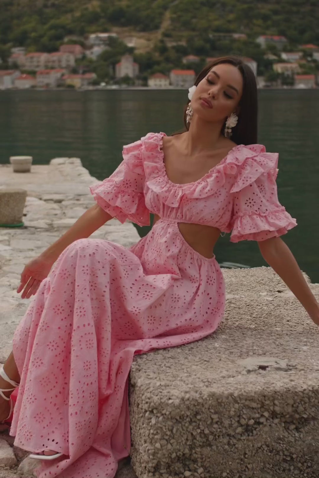 Dayanara San Gallo Pink Dress with Waist Cut-Outs Alamour the Label