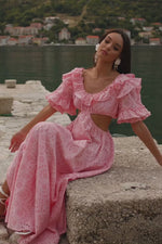 Dayanara San Gallo Pink Dress with Waist Cut-Outs Alamour the Label