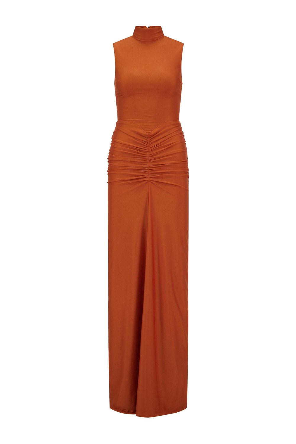 Rosina High Neck Rust Gown Alamour The Label Rosina High Neck Rust Gown Alamour The Label