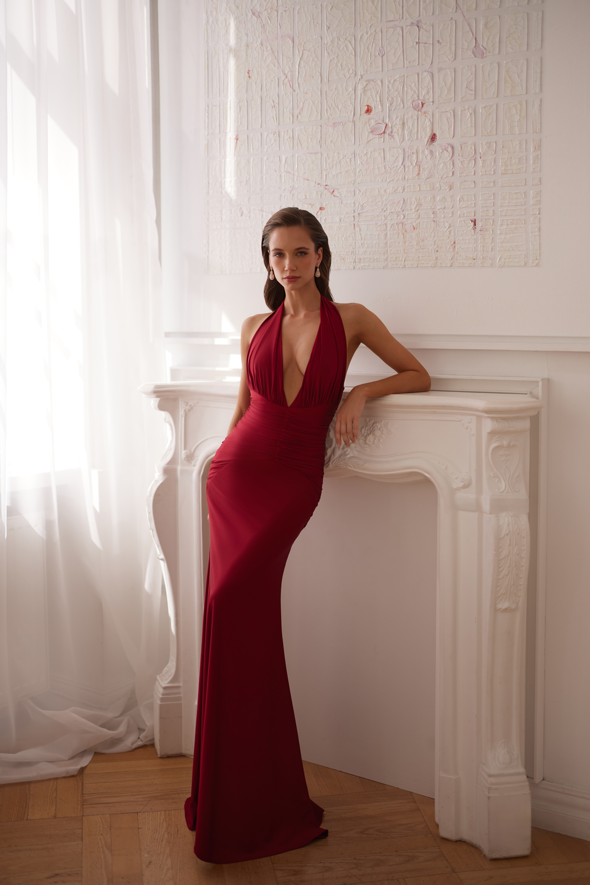 Yasmin Sequins Burgundy Gown – Alamour The Label