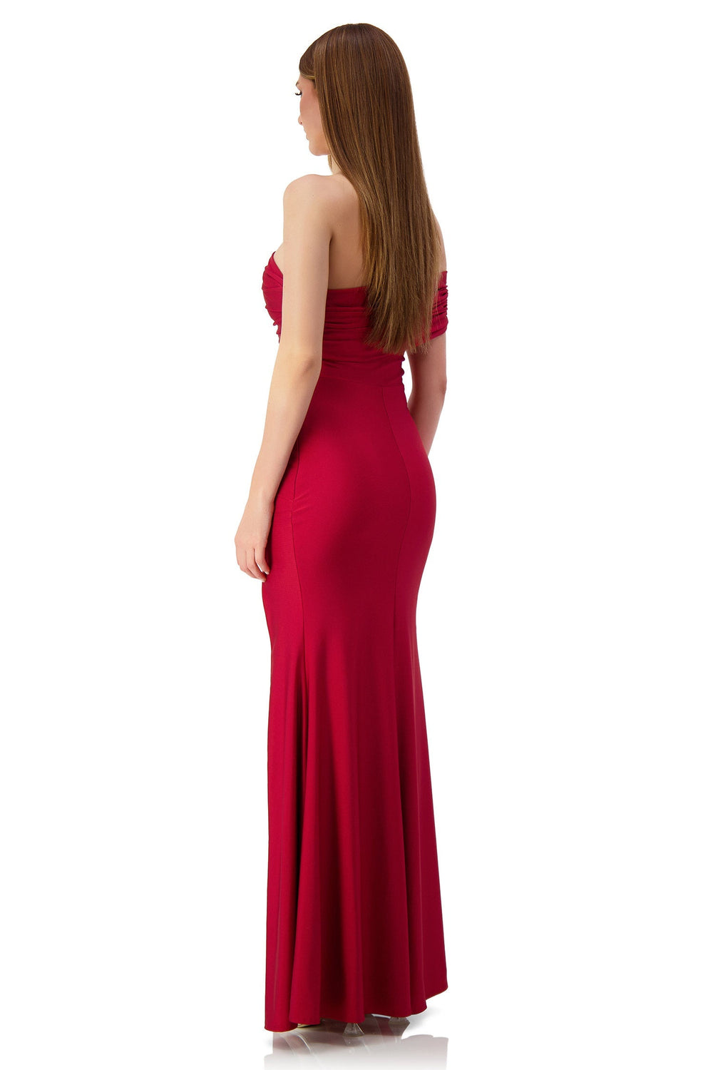 Stefani One Shoulder Jersey Wine Red Gown Alamour The Label Stefani One Shoulder Jersey Wine Red Gown Alamour The Label